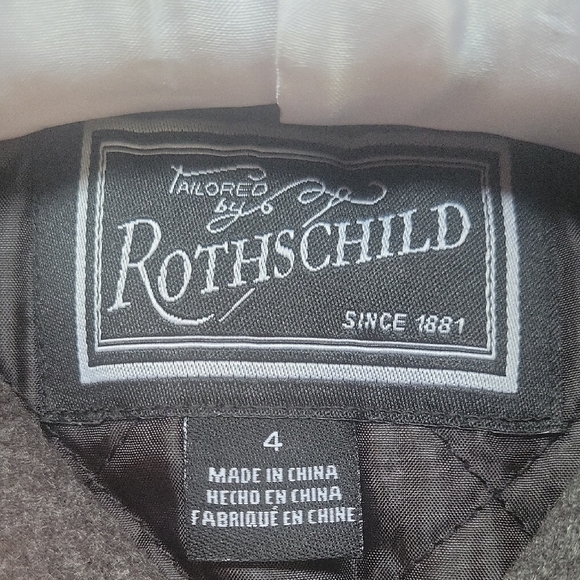 Rothschild Gray Peacoat Classic Tailored Design Size 4 - Picture 2 of 10